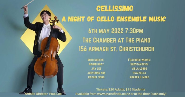 Cellissimo - A Night of Cello Ensemble Music