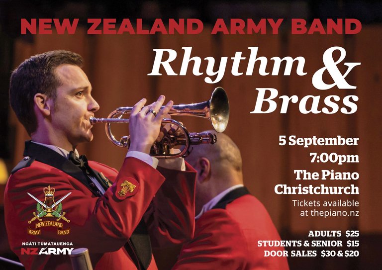 NZ Army Band Rhythm and Brass A4 Poster