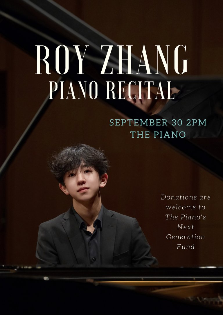Roy Zhang Piano Recital